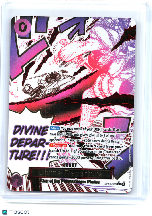 2025 One Piece—Divine departure OP13-076 Carrying On His Will—Rare Foil(Alt Art)
