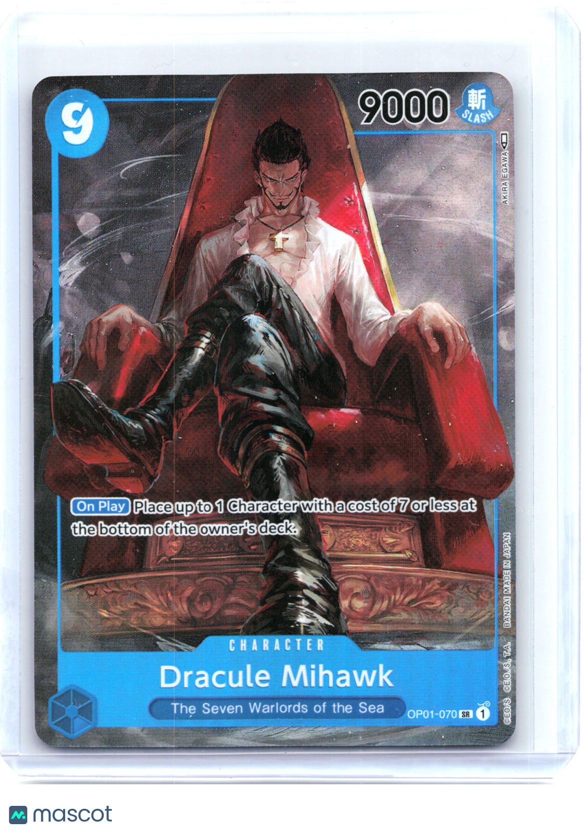 2022 One Piece—Dracule Mihawk #OP01-070 Romance Dawn—Super Rare Foil (Parallel)