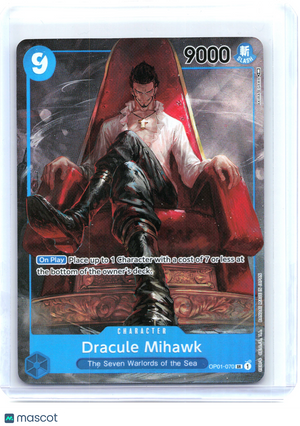 2022 One Piece—Dracule Mihawk #OP01-070 Romance Dawn—Super Rare Foil (Parallel)