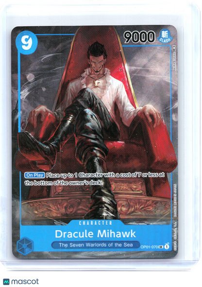 2022 One Piece—Dracule Mihawk #OP01-070 Romance Dawn—Super Rare Foil (Parallel)