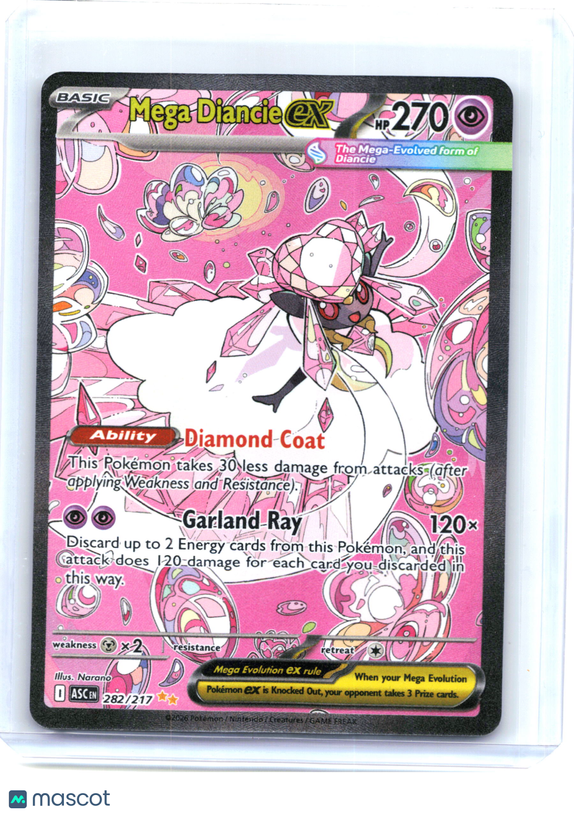 2026 Mega Diancie ex #282/217 Ascended Heroes—Special Illustration Rare Holo