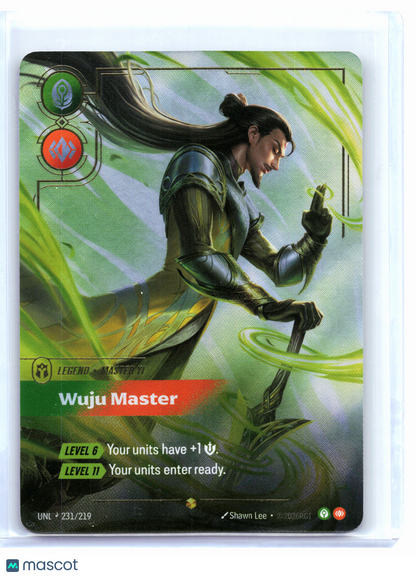 2026 Riftbound—Master Yi - Wuju Master #231/219 Unleashed—Showcase Foil