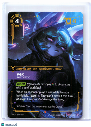 2026 Riftbound: League of Legends—Vex - Apathetic #150/219 Unleashed—Epic Foil