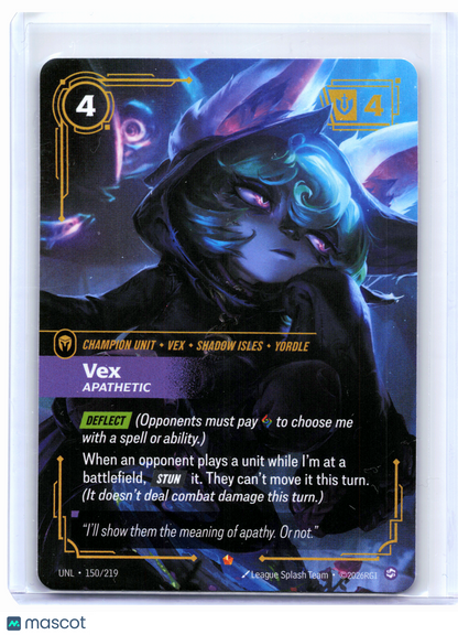 2026 Riftbound: League of Legends—Vex - Apathetic #150/219 Unleashed—Epic Foil