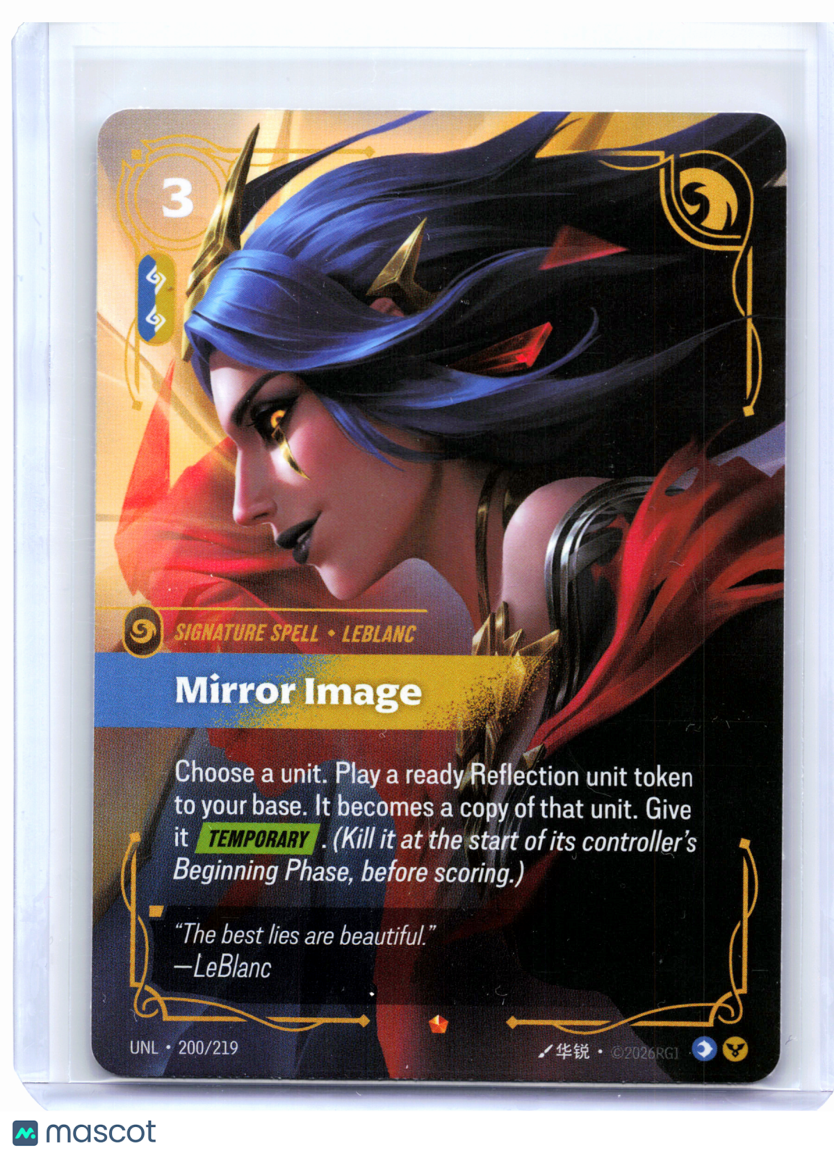 2026 Riftbound: League of Legends TCG—Mirror Image #200/219 Unleashed—Epic Foil