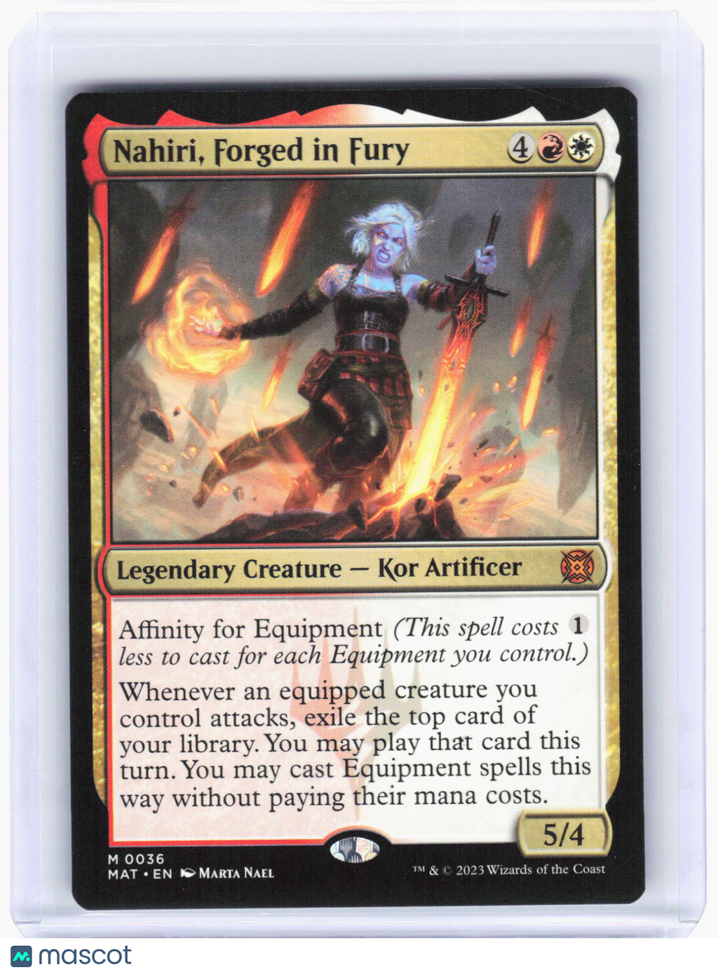 2023 Magic: The Gathering—Nahiri, Forged in Fury #36 (MAT)—Mythic Non-Foil