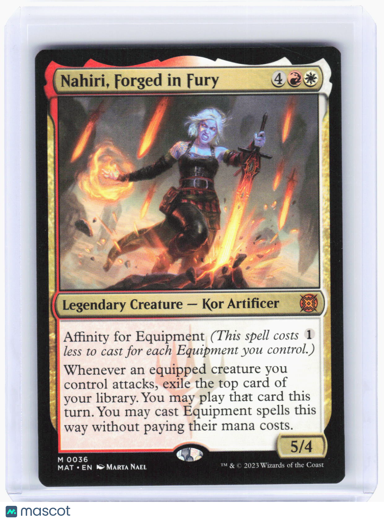 2023 Magic: The Gathering—Nahiri, Forged in Fury #36 (MAT)—Mythic Non-Foil