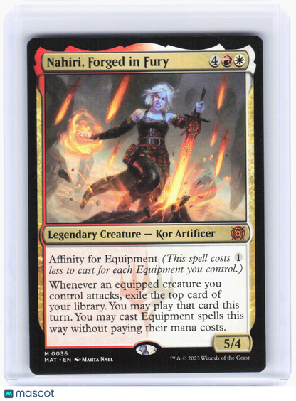 2023 Magic: The Gathering—Nahiri, Forged in Fury #36 (MAT)—Mythic Non-Foil