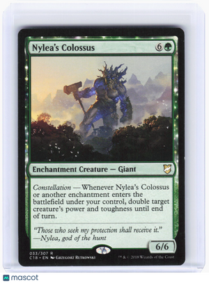 Magic: The Gathering—Nylea's Colossus #33 Commander 2018—Rare Non-Foil