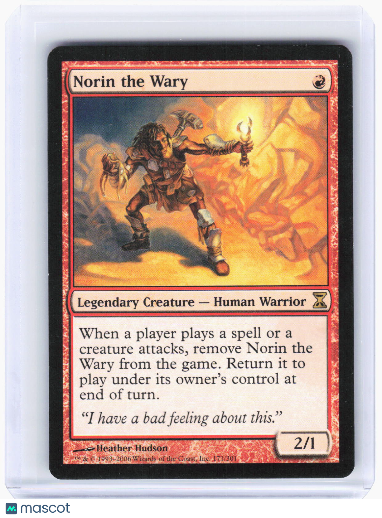 2006 Magic: The Gathering—Norin the Wary #171 Time Spiral—Rare Non-Foil (LP)