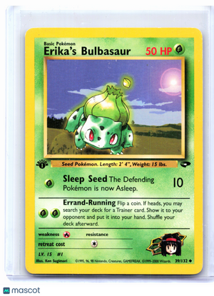 2000 Pokemon—Erika's Bulbasaur #39 Gym Challenge—Uncommon Nonholo (1st Ed)