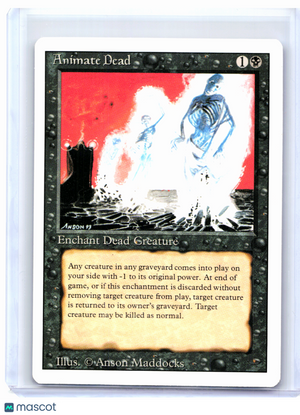 1994 Magic: The Gathering—Animate Dead #93 Revised Edition—Uncommon Nonfoil
