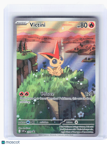 2025 Pokemon—Victini #208 Scarlet & Violet Promo—Black Star Promo Holo [LP]
