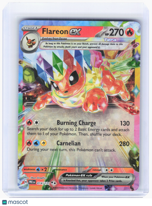 2025 Pokemon—Flareon ex #14 Prismatic Evolutions—Double Rare Holo
