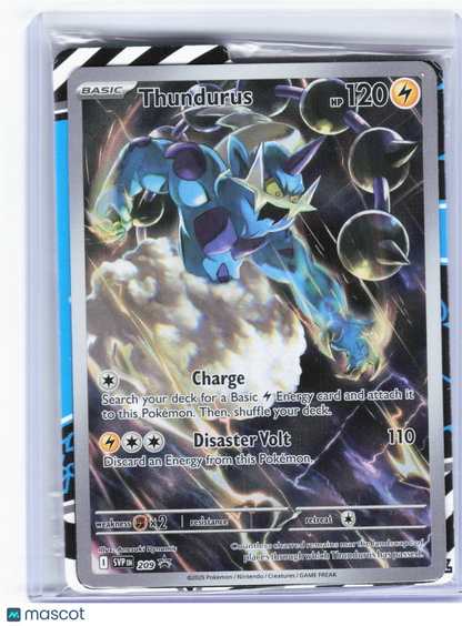 2025 Pokemon—Thundurus #209 Scarlet & Violet—Black Star Promo Holo [Sealed]