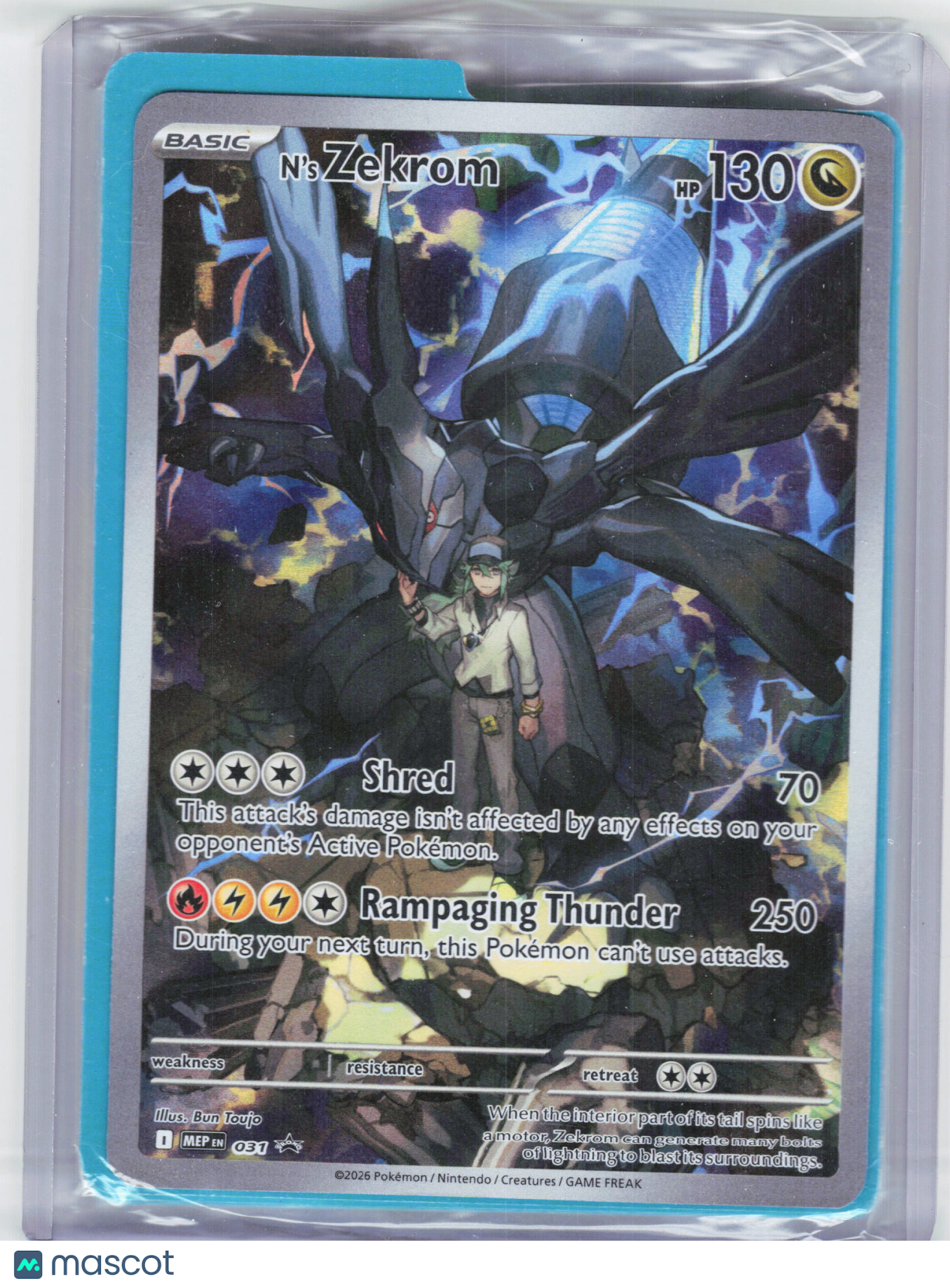 2026 Pokemon—N's Zekrom #031 Mega Evolution Promo—Black Star Promo Holo [Sealed]