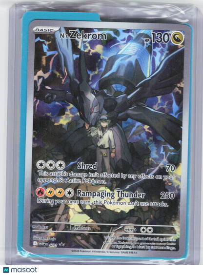 2026 Pokemon—N's Zekrom #031 Mega Evolution Promo—Black Star Promo Holo [Sealed]