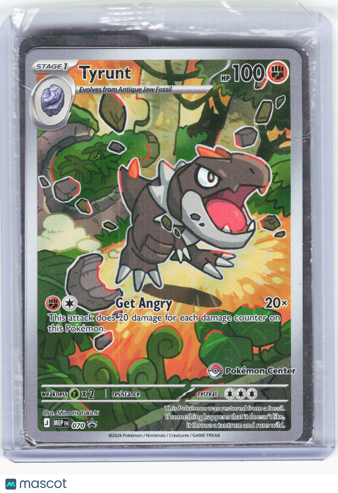 2026 Pokemon—Tyrunt #070 Mega Evolution—Black Star Promo [Sealed] (PC Stamped)