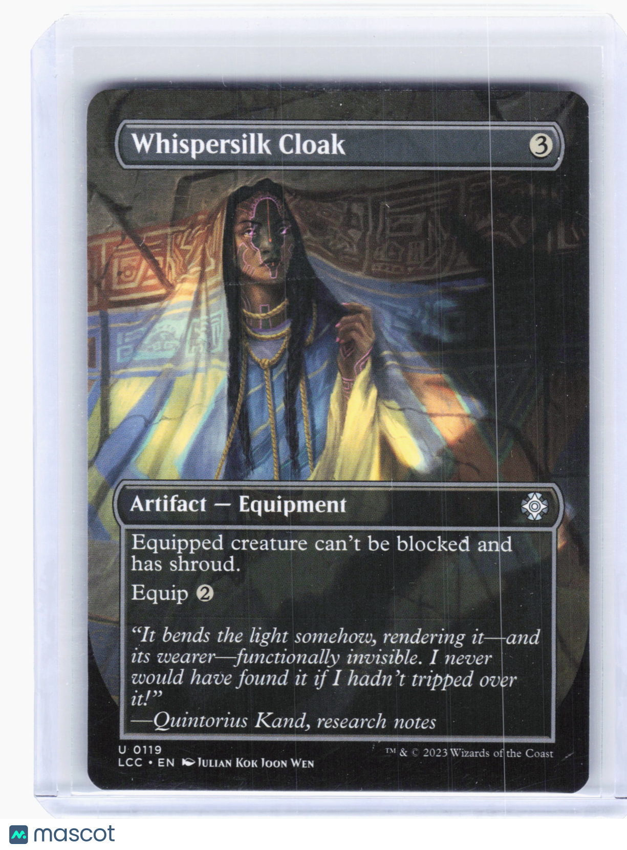 2023 Magic: TG—Whispersilk Cloak #119 LCC—Uncommon Nonfoil (Borderless)