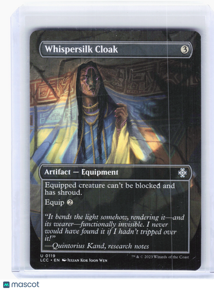 2023 Magic: TG—Whispersilk Cloak #119 LCC—Uncommon Nonfoil (Borderless)