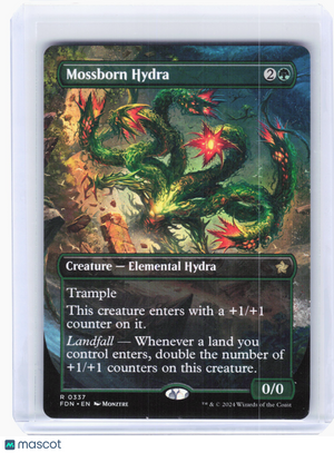 2024 Magic: TG—Mossborn Hydra #337 Foundations—Rare Nonfoil (Borderless)