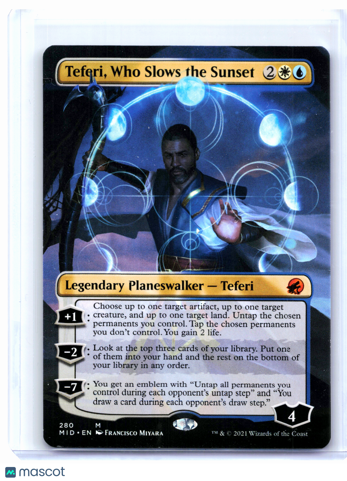 2021 Magic: TG—Teferi, Who Slows the Sunset (Borderless) #280 MID—Mythic Nonfoil