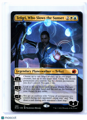 2021 Magic: TG—Teferi, Who Slows the Sunset (Borderless) #280 MID—Mythic Nonfoil