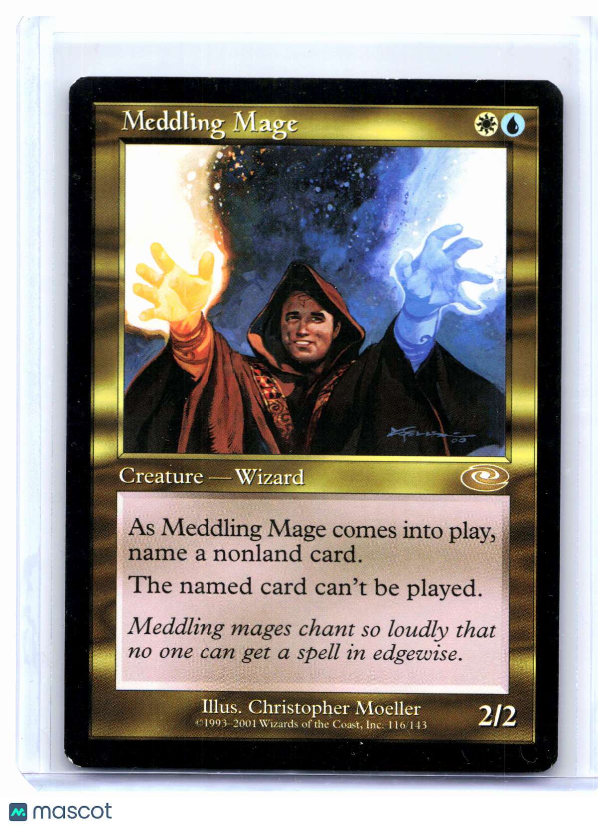 2001 Magic: TG—Meddling Mage #116 Planeshift—Rare Nonfoil [Lightly Played]