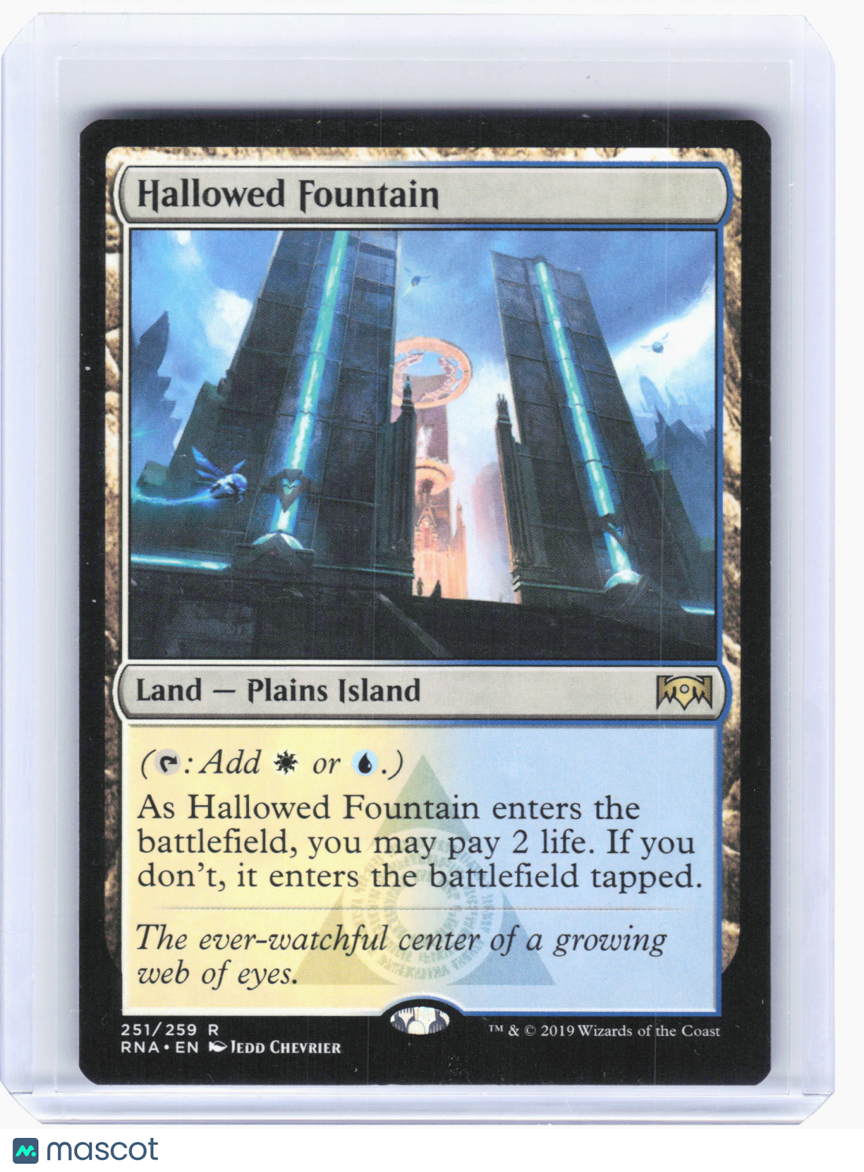 2019 Magic: The Gathering—Hallowed Fountain #251 Ravnica Allegiance—Rare Nonfoil