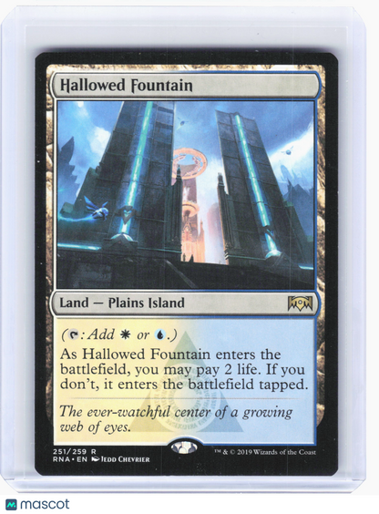 2019 Magic: The Gathering—Hallowed Fountain #251 Ravnica Allegiance—Rare Nonfoil
