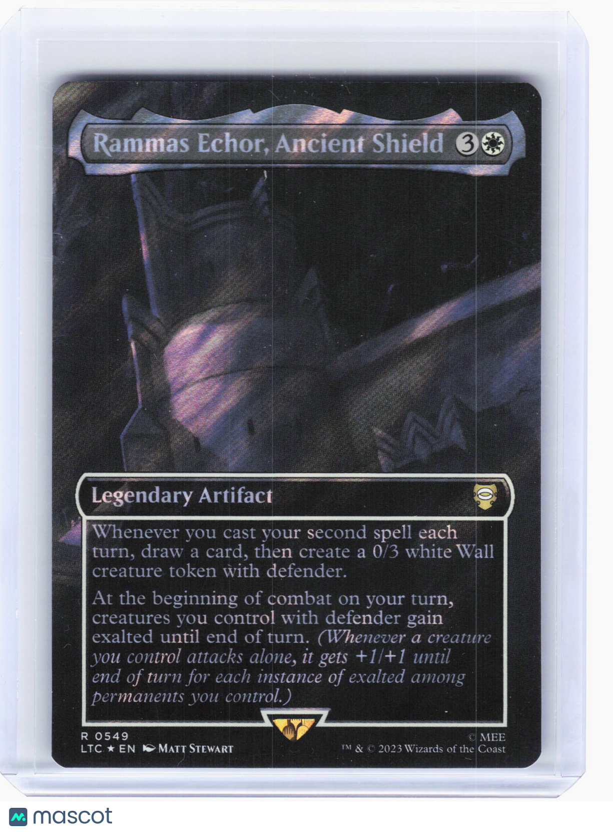 2023 MTG—Rammas Echor, Ancient Shield #549 LTC—Rare Surge Foil (Borderless)