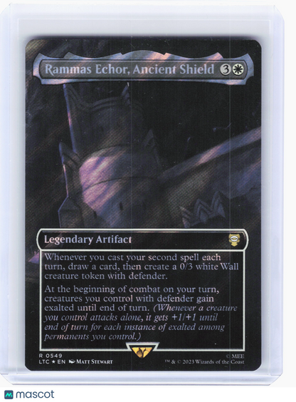 2023 MTG—Rammas Echor, Ancient Shield #549 LTC—Rare Surge Foil (Borderless)