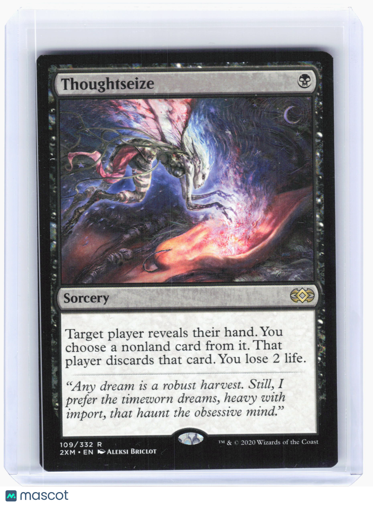 2020 Magic: The Gathering—Thoughtseize #109 Double Masters—Rare Nonfoil