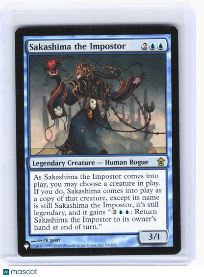 2005 Magic: TG—Sakashima the Impostor #53 The List Reprints—Rare Nonfoil [LP]