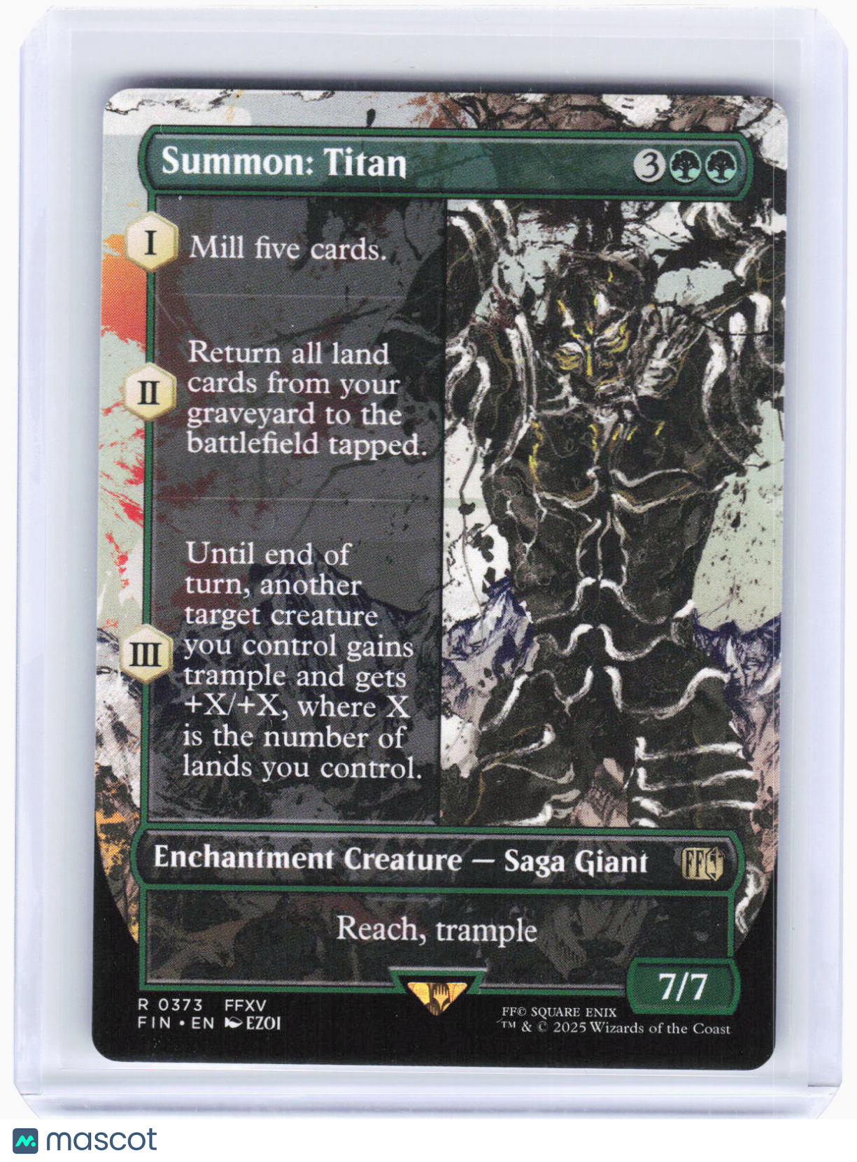 2025 Magic: The Gathering—Summon: Titan (Borderless) #373 (FIN)—Rare Non-Foil