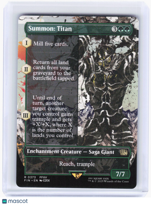 2025 Magic: The Gathering—Summon: Titan (Borderless) #373 (FIN)—Rare Non-Foil