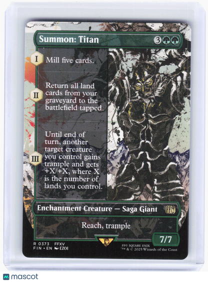 2025 Magic: The Gathering—Summon: Titan (Borderless) #373 (FIN)—Rare Non-Foil