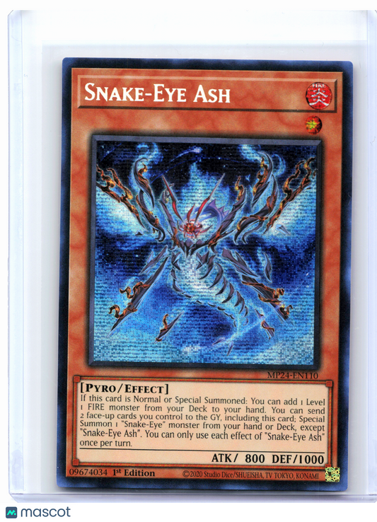 2024 YuGiOh!—Snake-Eye Ash #MP24-EN110—Prismatic Secret Rare Foil (1st Edition)