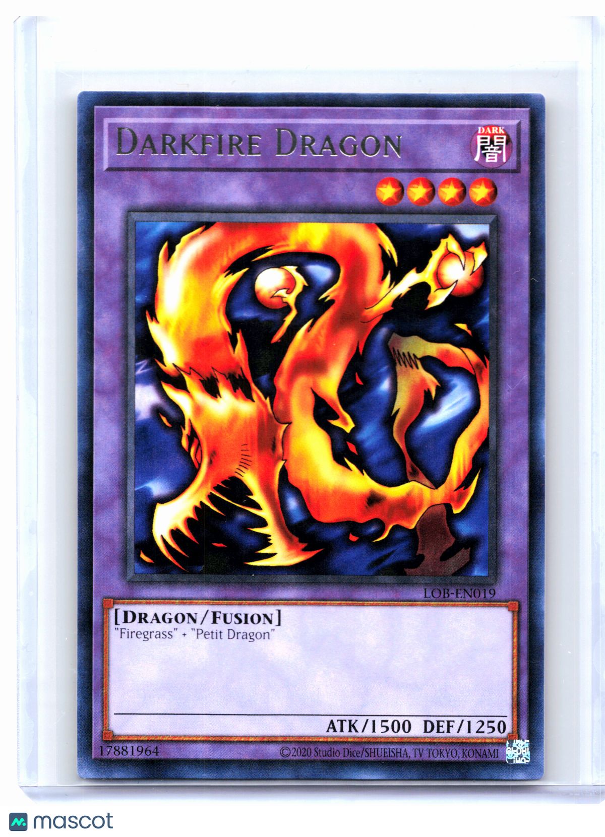2023 YuGiOh!—Darkfire Dragon #LOB-EN019 Legend of Blue Eyes White Dragon—Rare