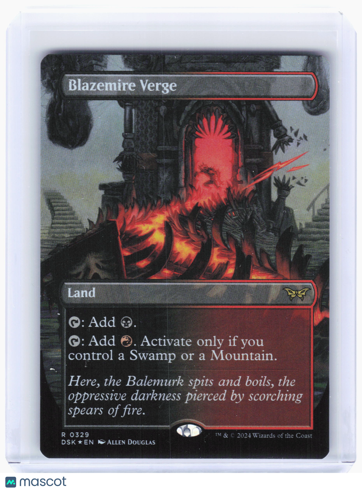 2024 Magic: The Gathering—Blazemire Verge #329 DSK—Rare Foil (Borderless)