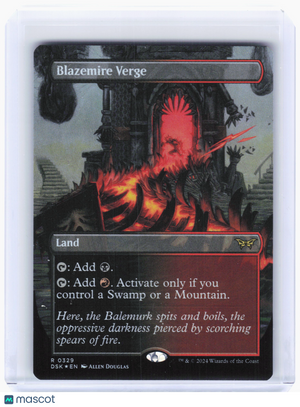 2024 Magic: The Gathering—Blazemire Verge #329 DSK—Rare Foil (Borderless)