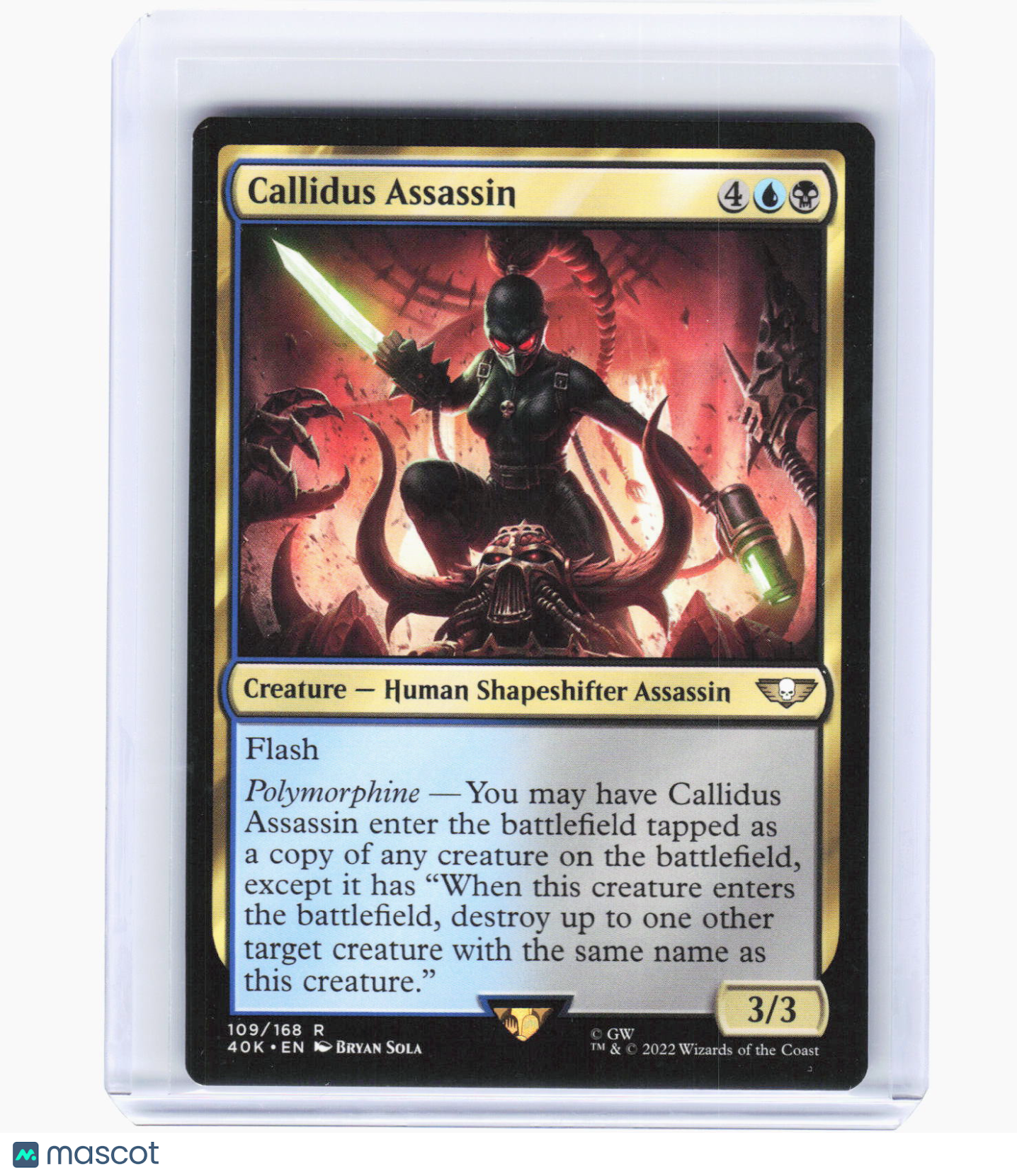 2022 Magic: The Gathering—Callidus Assassin #109 (40K)—Rare Non-Foil