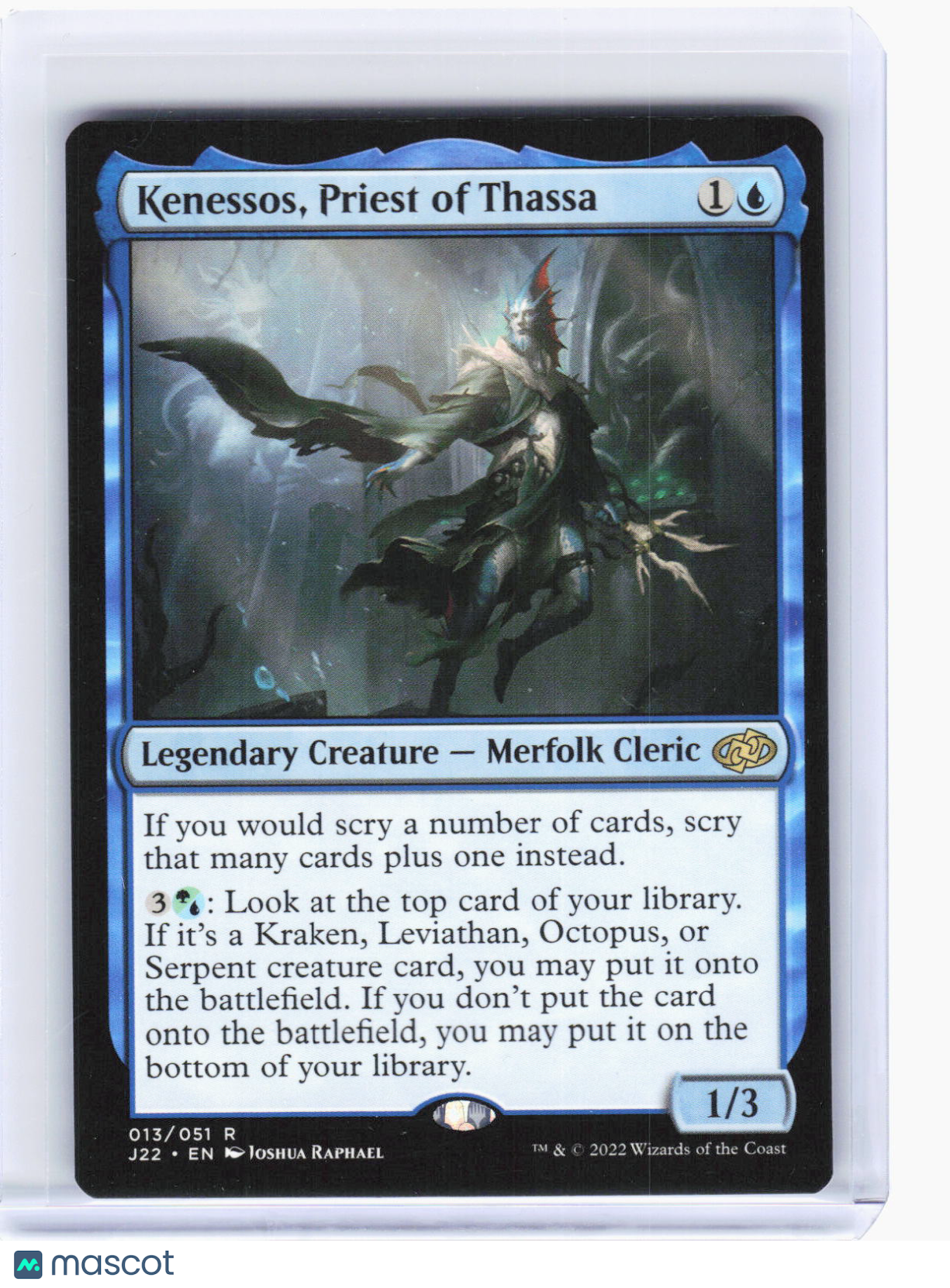 Magic: The Gathering—Kenessos, Priest of Thassa #13 Jumpstart 2022—Rare Non-Foil