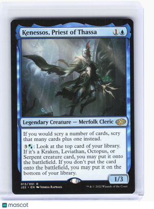 Magic: The Gathering—Kenessos, Priest of Thassa #13 Jumpstart 2022—Rare Non-Foil
