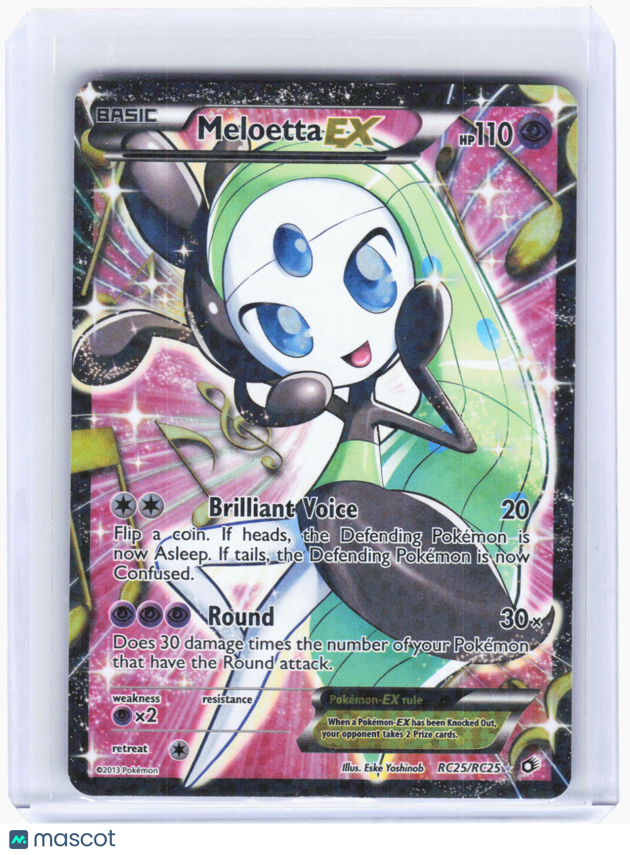 2013 Pokemon—Meloetta EX #RC25 Legendary Treasures: RC—Ultra Rare Holo [Damage]