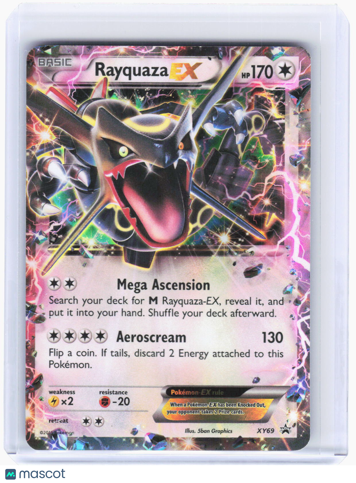 2015 Pokemon—Rayquaza EX #XY69 XY Promos—Black Star Promo Holo [Damage]