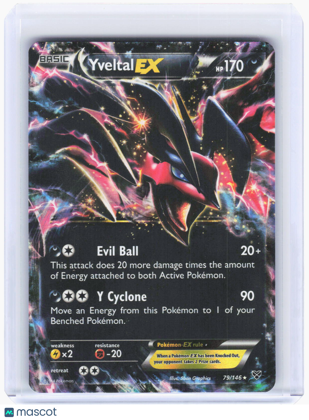 2014 Pokemon—Yveltal EX #79 XY—Ultra Rare Holo [Moderately Played]
