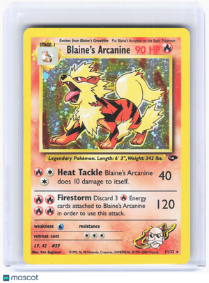 2000 Pokemon—Blaine's Arcanine #1 Gym Challenge—Rare Holo [Heavily Played]