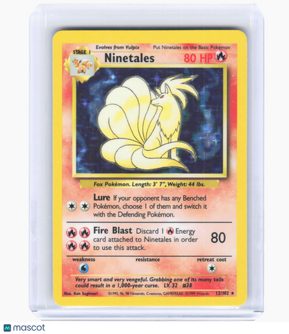 1999 Pokemon—Ninetales #12 Base Set—Rare Holo [Lightly Played]