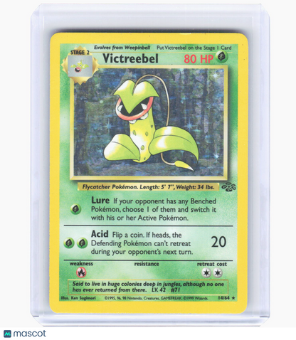 1999 Pokemon—Victreebel #14 Jungle—Rare Holo [Damage]